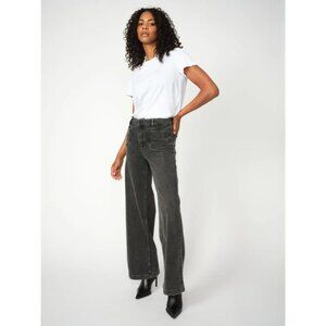 NEW Mos Mosh Jeans Women W 29 Long Colette Regent Gray Black Zipper Fly